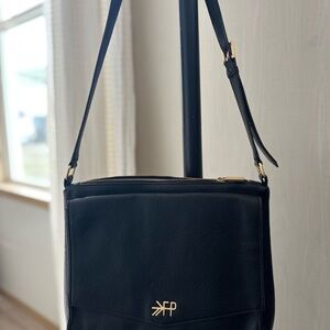 Freshly Picked Black Crossbody Bag with Gold Accents